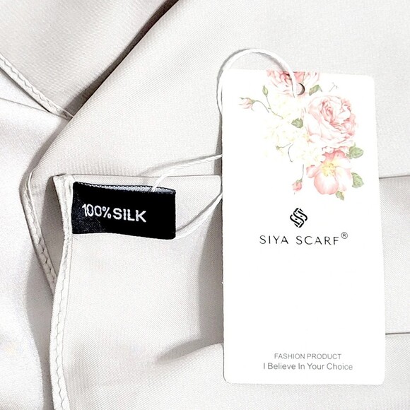 NWT 100% Mulberry Silk Satin Scarf 22 Momme 33"x73" Long Large Shawl Wrap S65051 - Picture 2 of 7